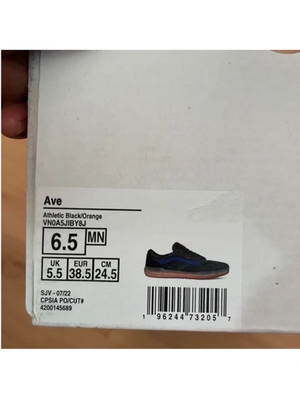Vans Athletic Ave 'Black Orange VNOA5JIBY8J Unisex Women Size 8.0 Us